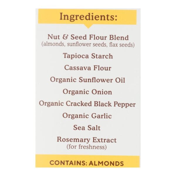 Simple Mills Cracked Black Pepper Almond Flour  - Case of 6 - 4.25 OZ