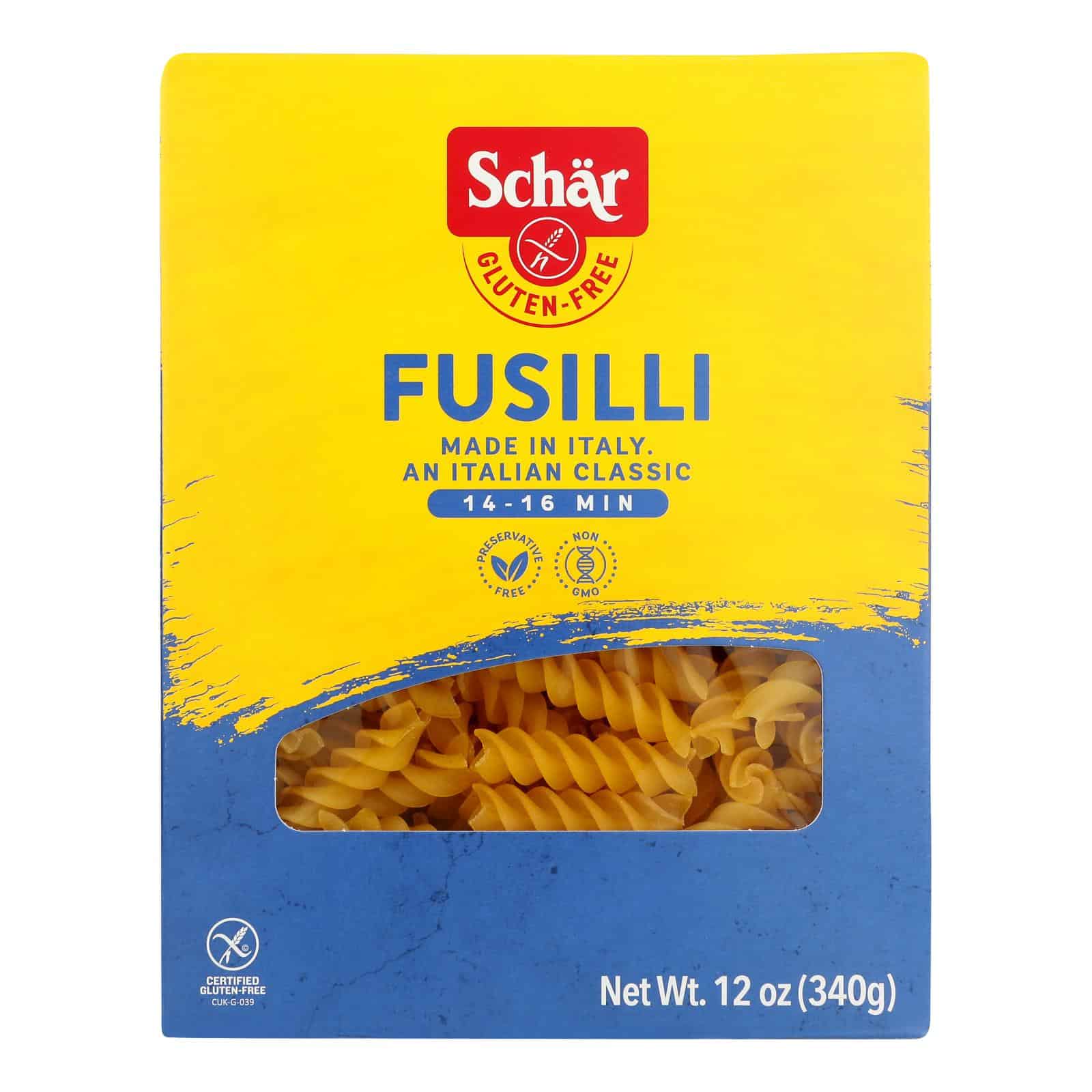 Schar Pasta Fusilli - Case of 10 - 12 oz. - Image 3