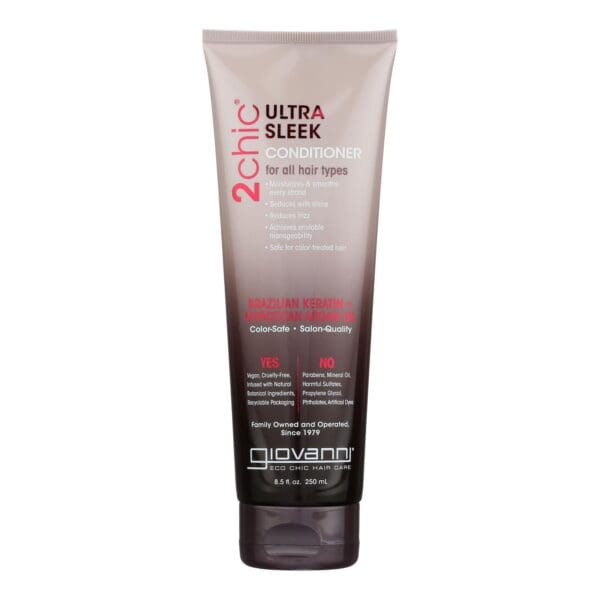 Giovanni 2chic Ultra-Sleek Conditioner with Brazilian Keratin and Argan Oil - 8.5 fl oz - Image 2