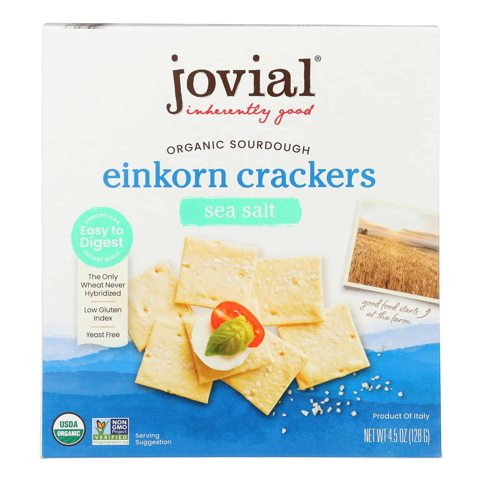 Jovial - Sourdough Einkorn Crackers - Sea Salt - Case of 10 - 4.5 oz. - Image 3