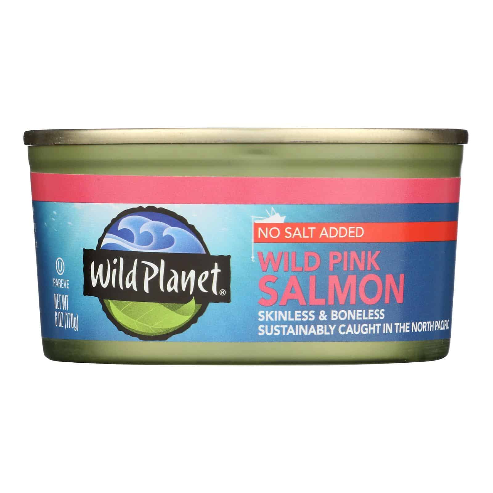 Wild Planet Wild Alaskan Pink Salmon - No Salt Added - Case of 12 - 6 oz. - Image 2