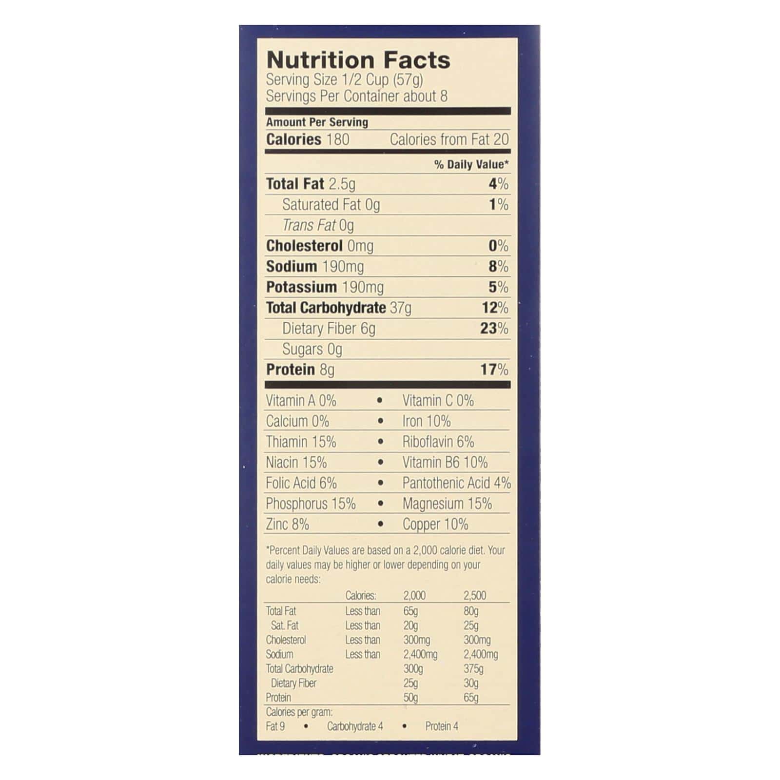 Food For Life Baking Co. Cereal - Organic - Ezekiel 4-9 - Sprouted Whole Grain - Golden Flax - 16 oz - case of 6 - Image 3