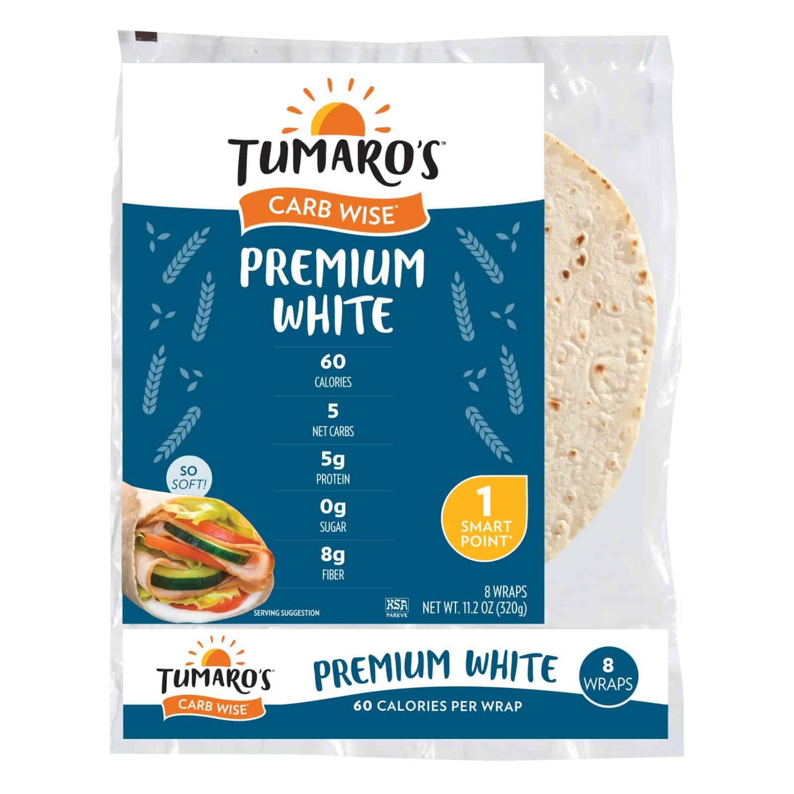 Tumaro'S 8-inch Premium White Carb Wise Wraps - Case of 6 - 8 CT - Image 2