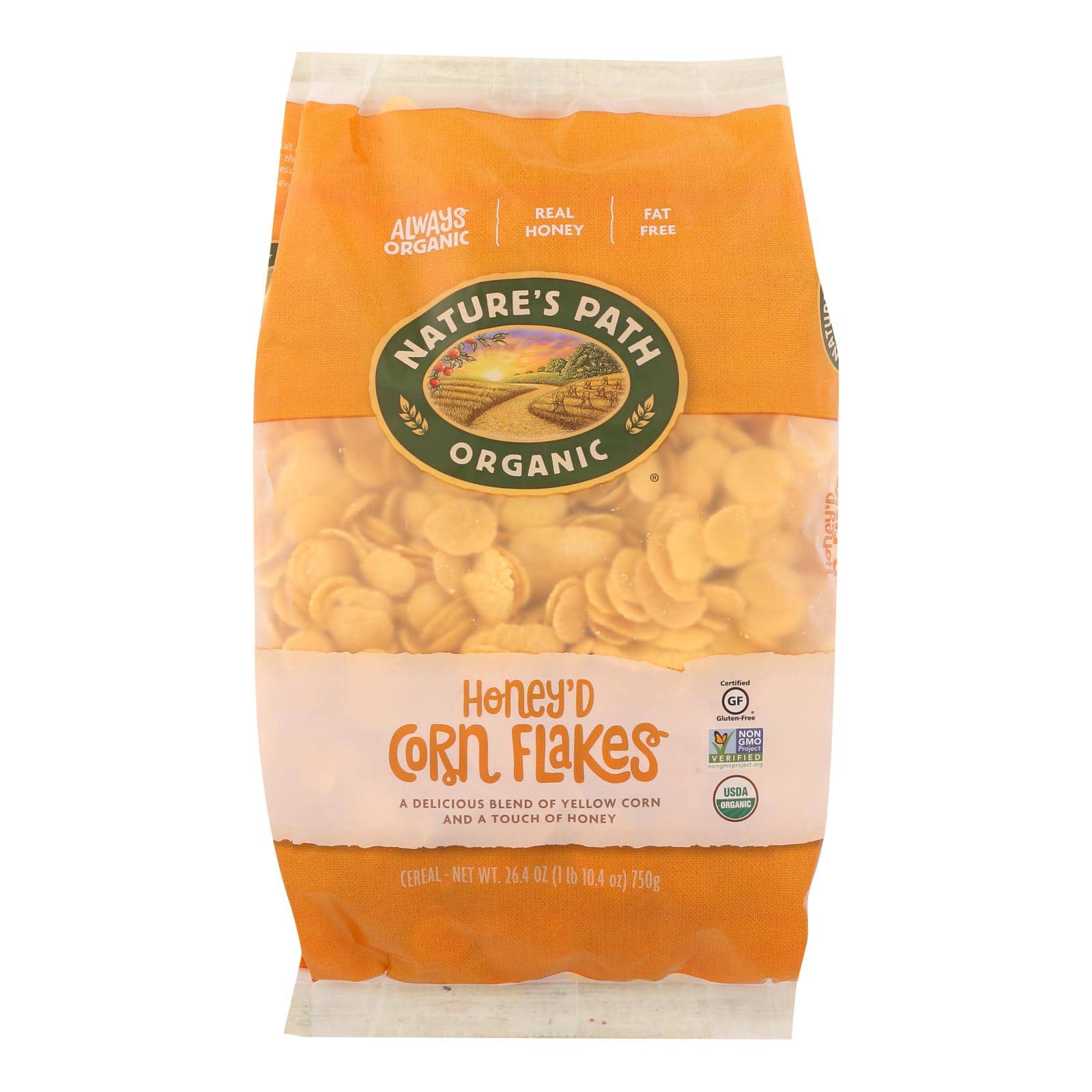 Nature's Path Organic Corn Flakes Cereal - Honey'D - Case of 6 - 26.4 oz. - Image 2