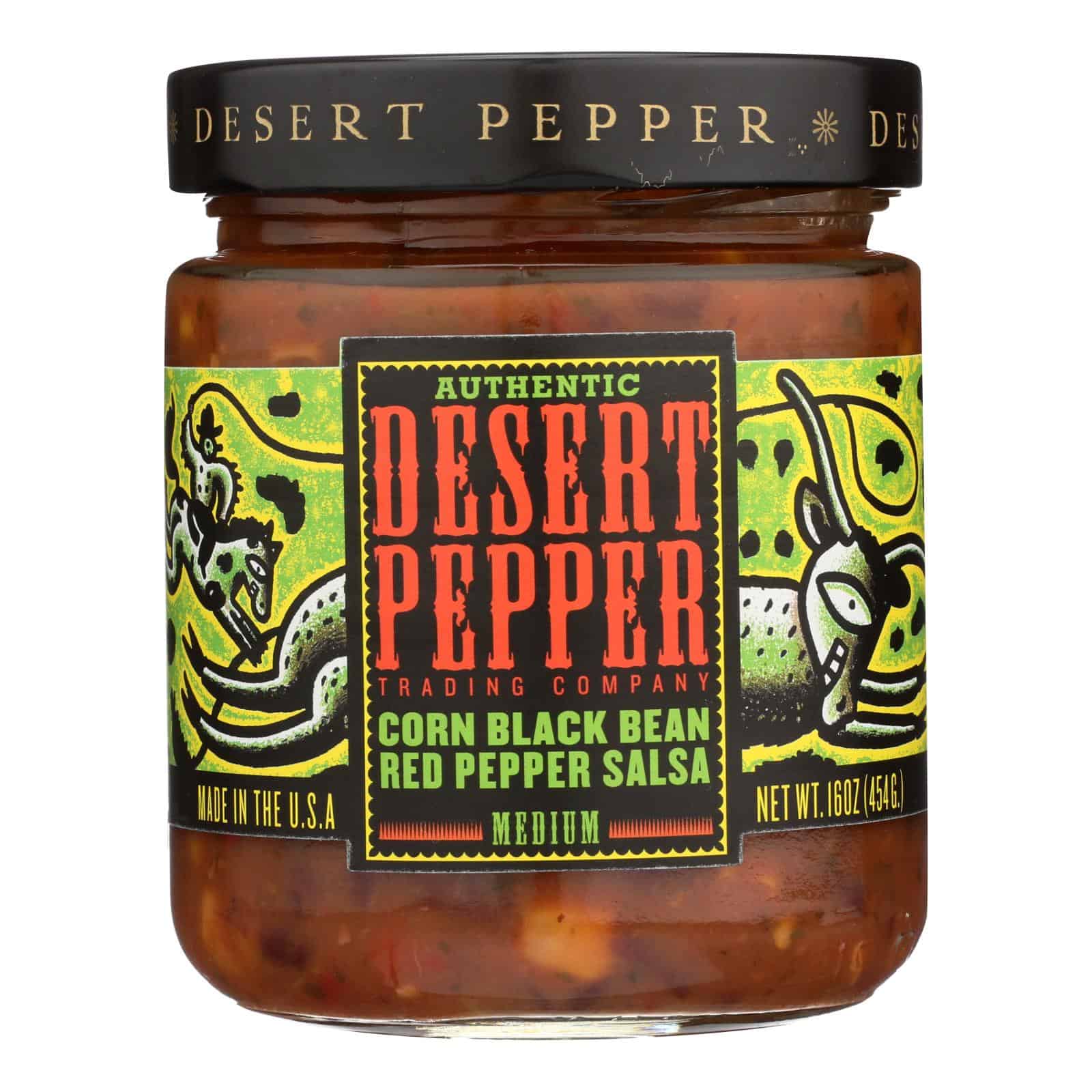 Desert Pepper Trading - Medium Corn Black Bean Red Pepper Salsa - Case of 6 - 16 oz. - Image 3