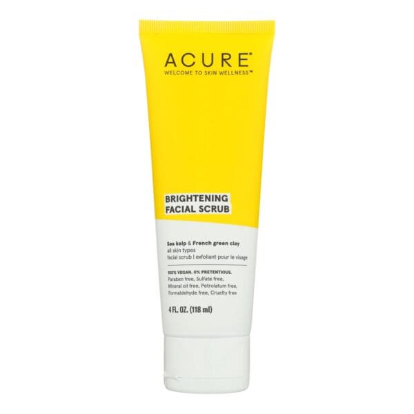 Acure - Brightening Facial Scrub - Argan Extract and Chlorella - 4 FL oz. - Image 2