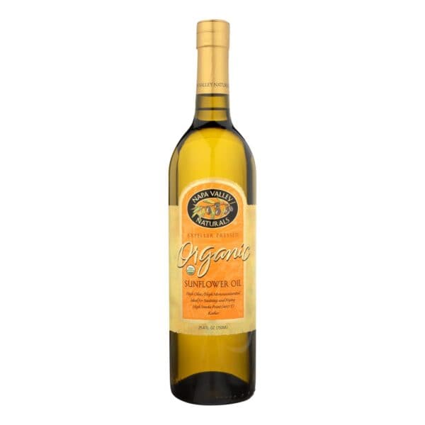 Napa Valley Naturals Organic Sunflower Oil - Case of 12 - 25.4 Fl oz.