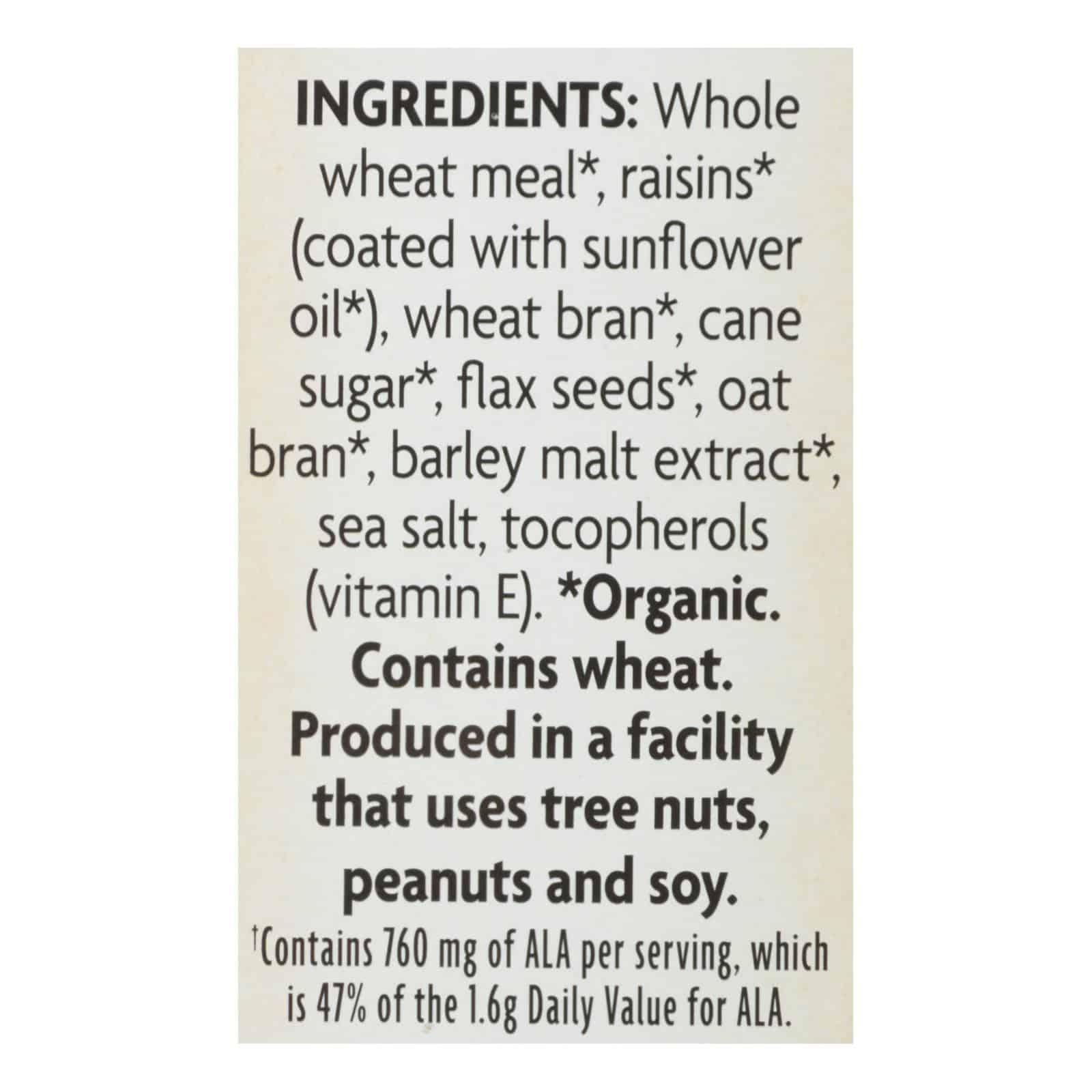 Nature's Path Organic Flax Plus Raisin Bran Cereal - Case of 12 - 14 oz.