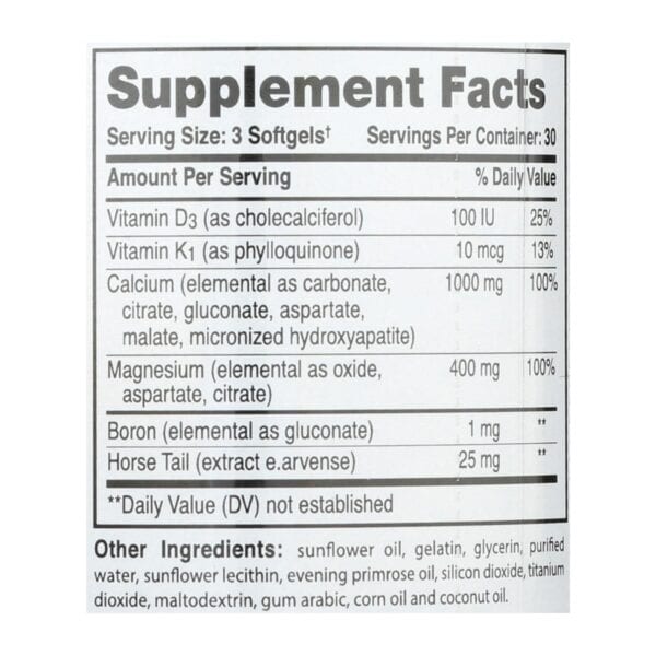 Phyto-Therapy Liquid Calcium - 1000 mg - 90 Softgels - Image 3
