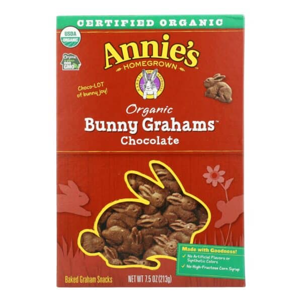 Annie'S Homegrown Bunny Grahams Chocolate - Case Of 12 - 7.5 Oz - Image 2