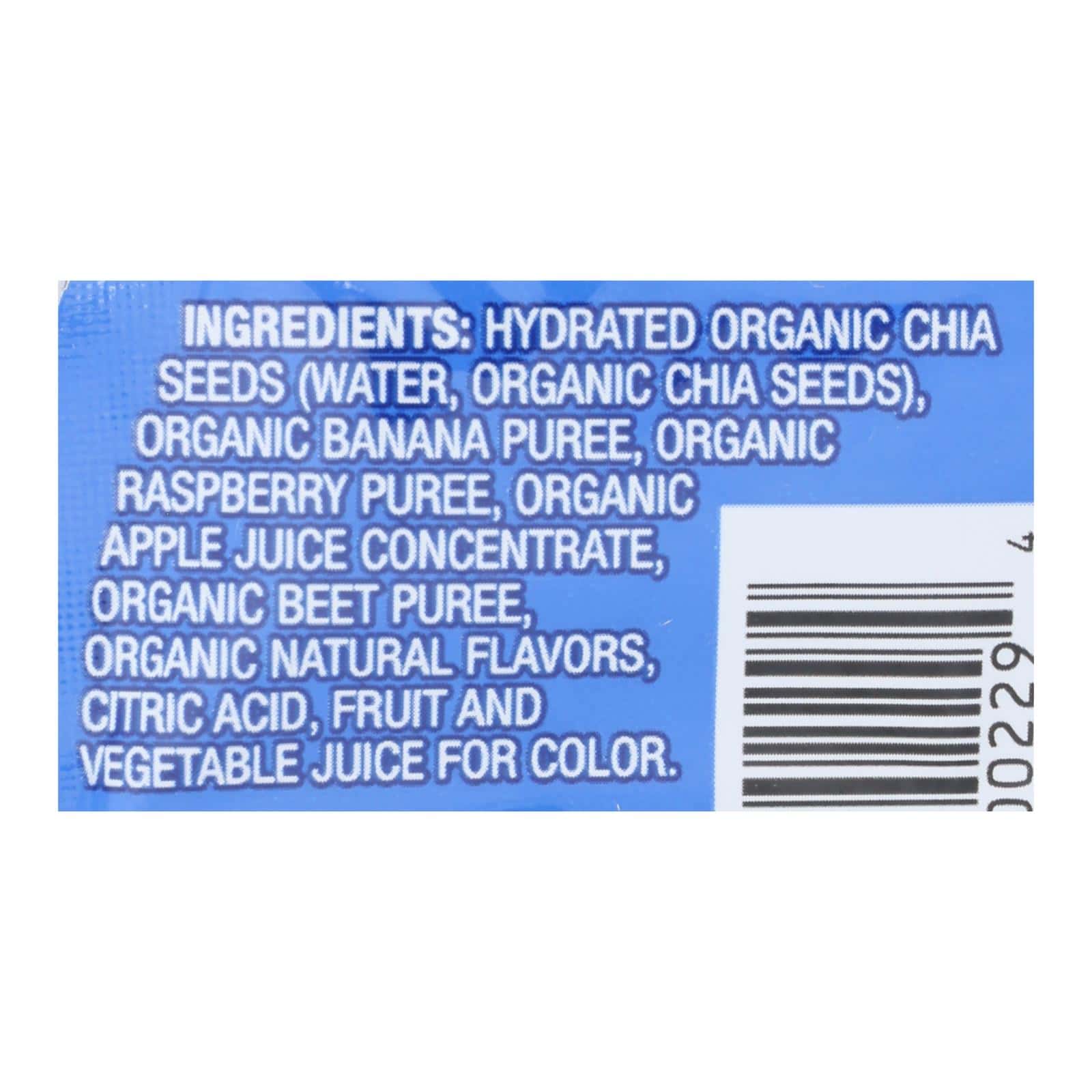 Mamma Chia Wild Raspberry Organic Vitality Snack - Case of 16 - 3.5 oz.