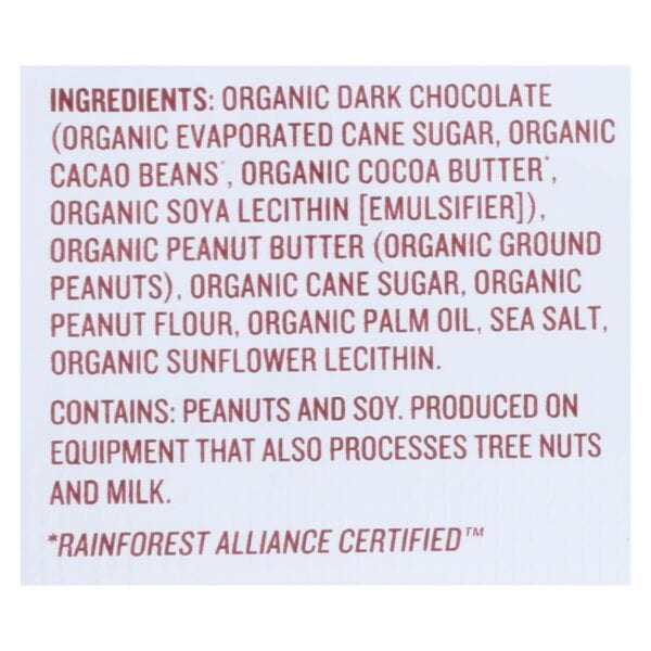 Justin's Nut Butter Organic Peanut Butter Cups - Dark Chocolate - Case of 12 - 1.4 oz. - Image 2