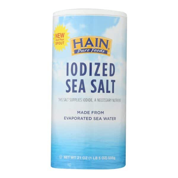 Hain Sea Salt - Iodized - Case of 8 - 21 oz - Image 2