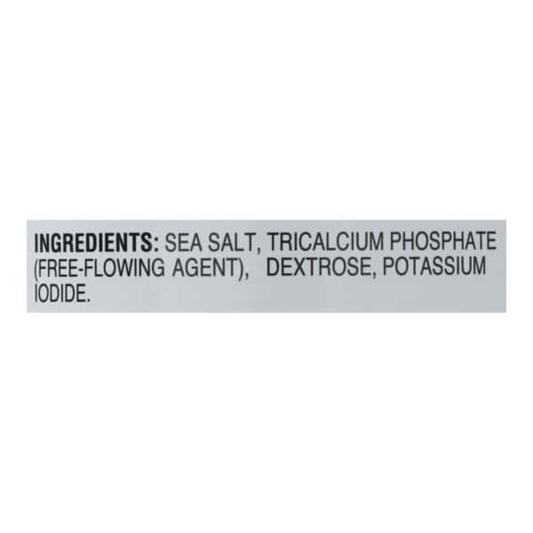 Hain Sea Salt - Iodized - Case of 8 - 21 oz - Image 3