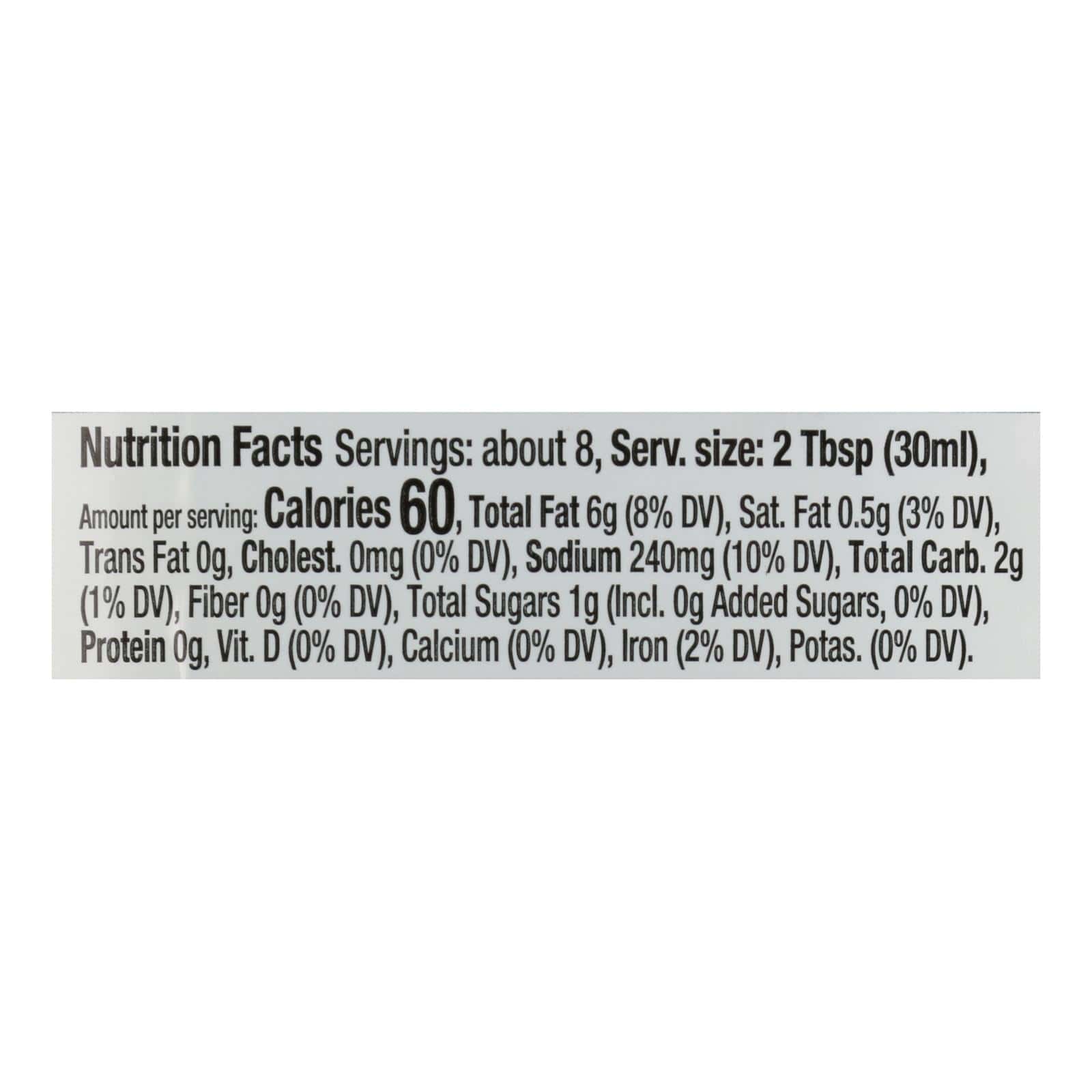 Organic Ville Organic Vinaigrette - Olive Oil and Balsamic - Case of 6 - 8 Fl oz. - Image 2