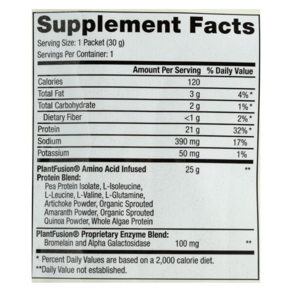 Plantfusion - Complete Protein - Vanilla Packets - Case of 12 - 30 Grams - Image 3