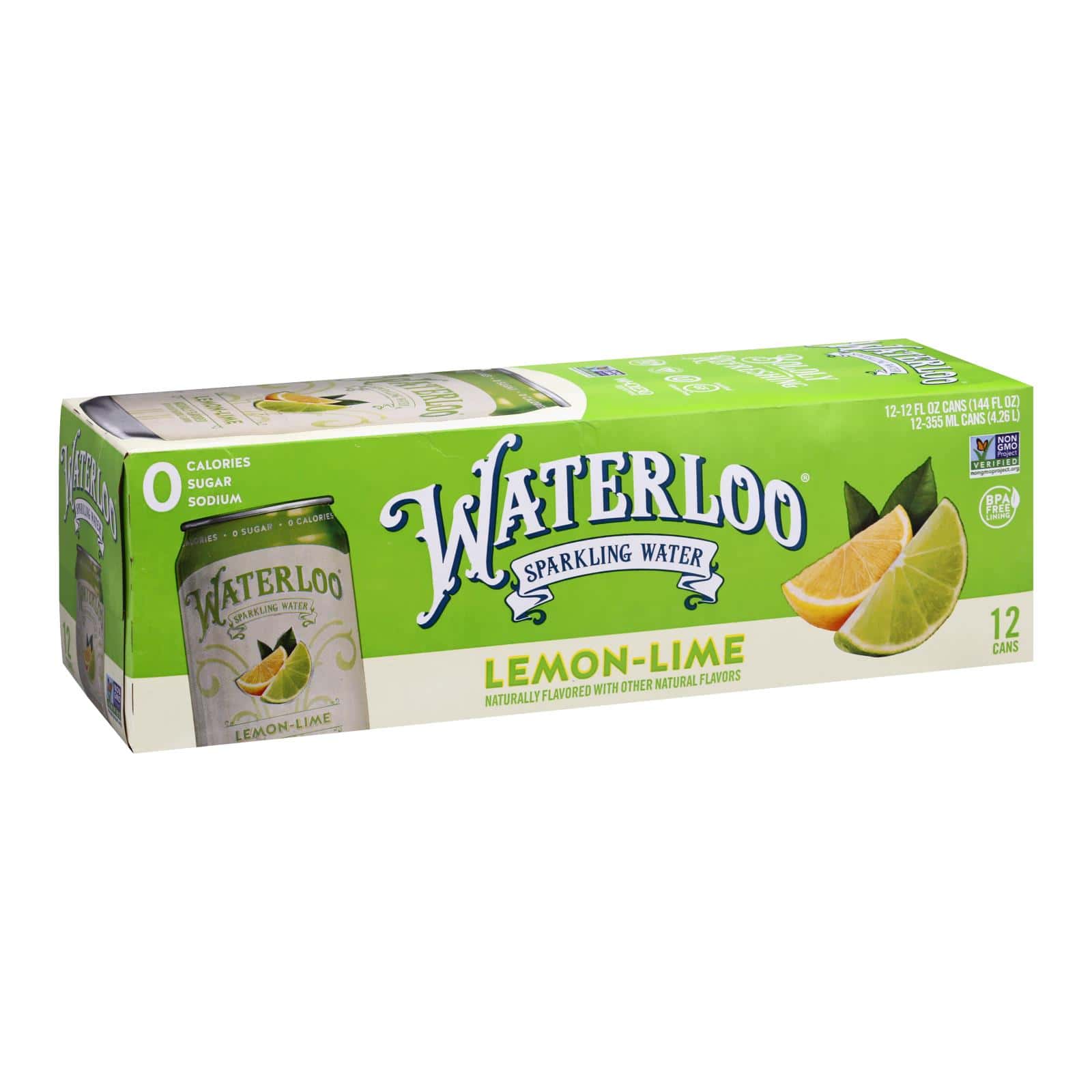 Waterloo's Lime Sparkling Water - Case of 2 - 12/12 FZ - Image 3