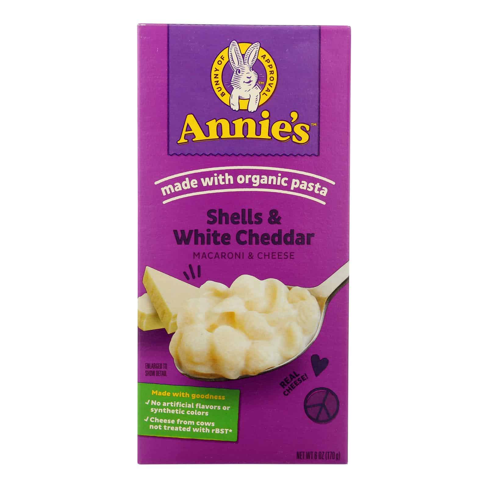 Annies Homegrown Macaroni and Cheese - Shells and White Cheddar - 6 oz - case of 12 - Image 3