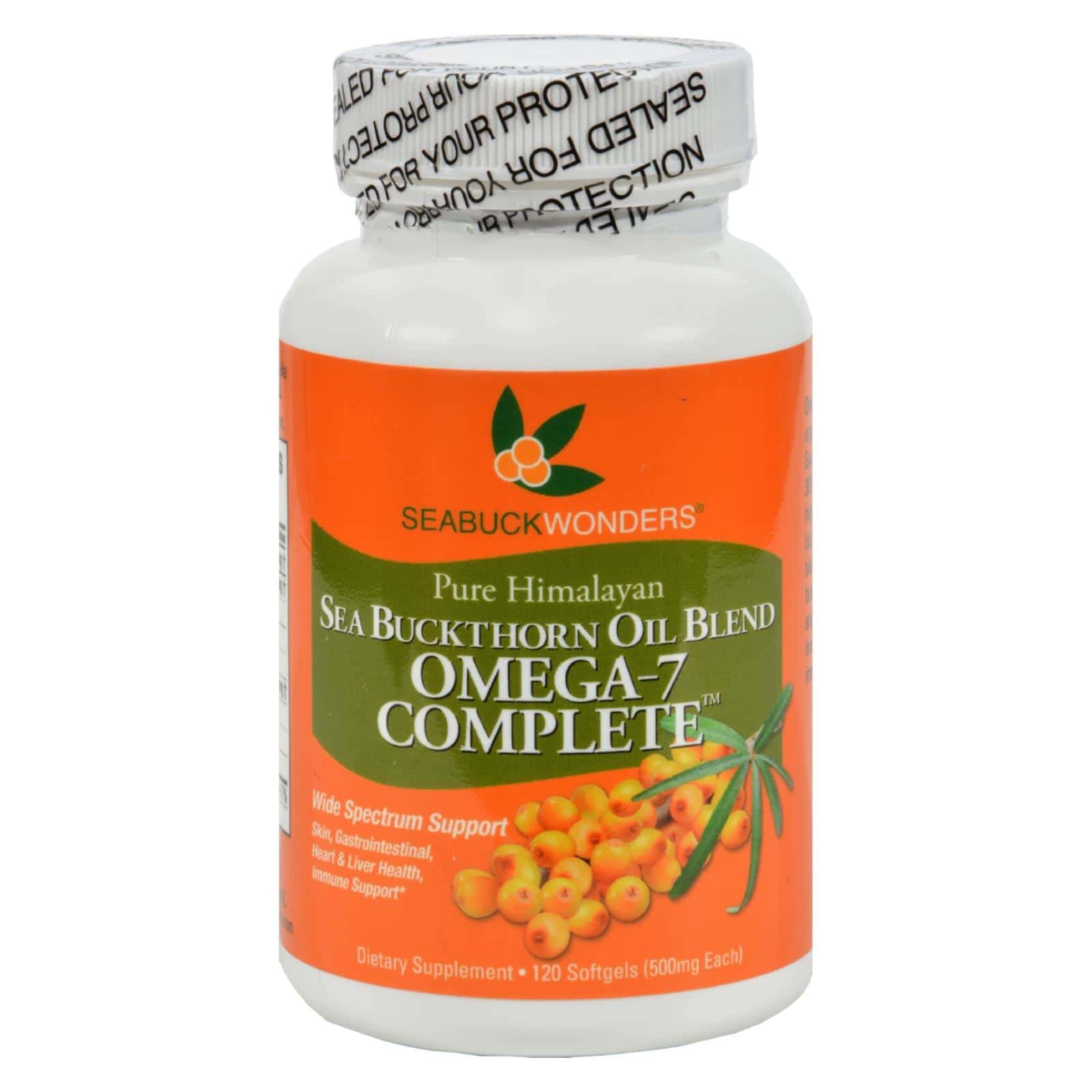 Seabuck Wonders Sea Buckthorn Oil Blend - 500 mg - 120 Softgels