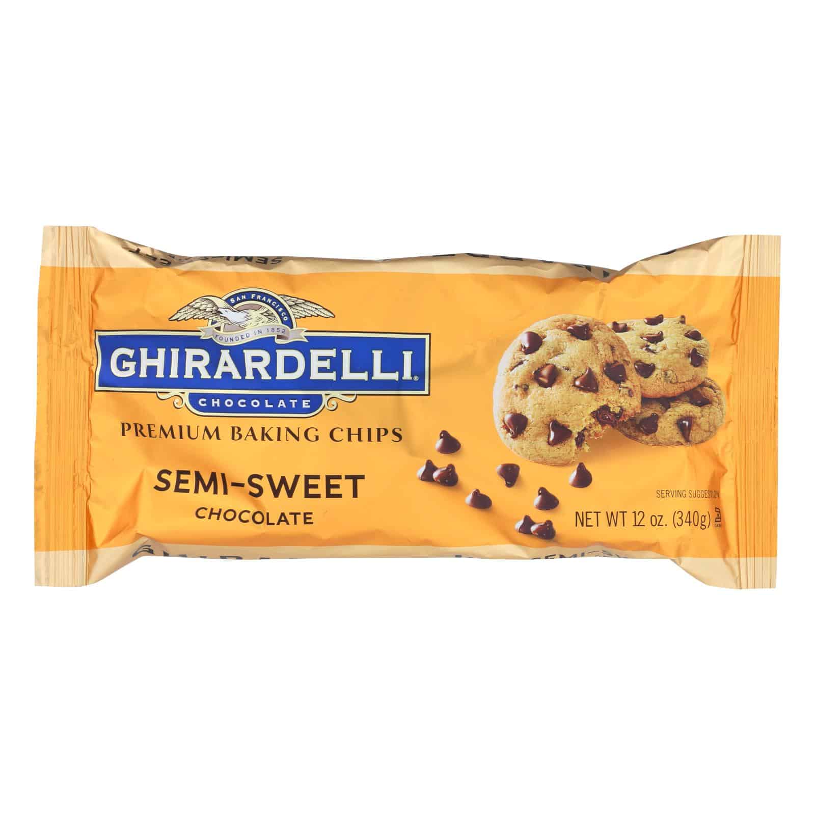 Ghirardelli Baking Chips - Semi Sweet Chocolate - Case of 12 - 12 oz. - Image 2