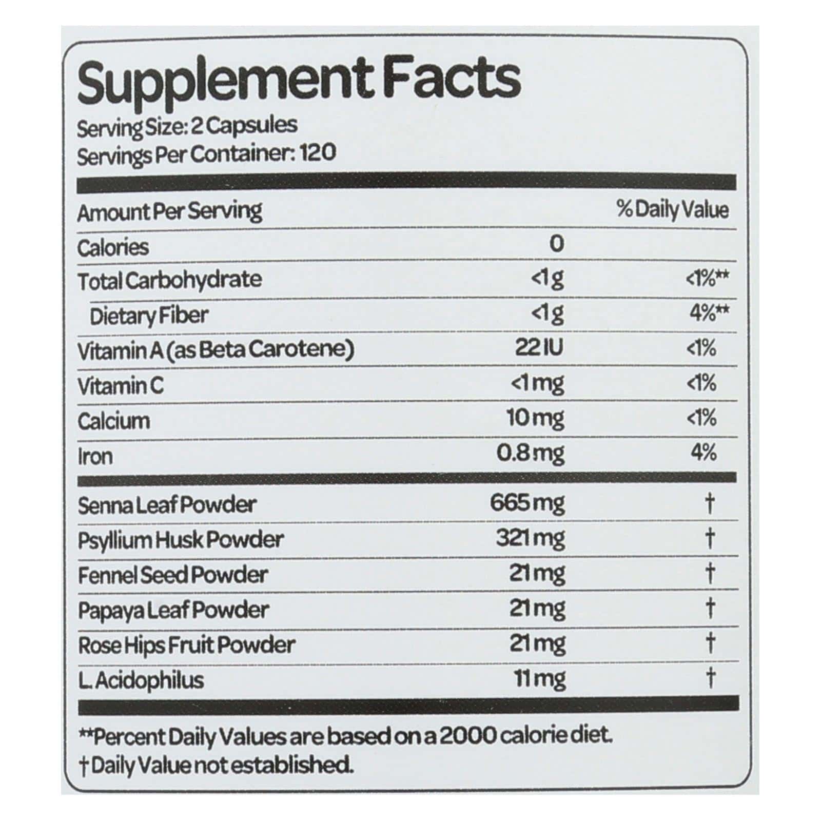 Health Plus - Super Colon Cleanse - 500 mg - 240 Capsules - Image 2