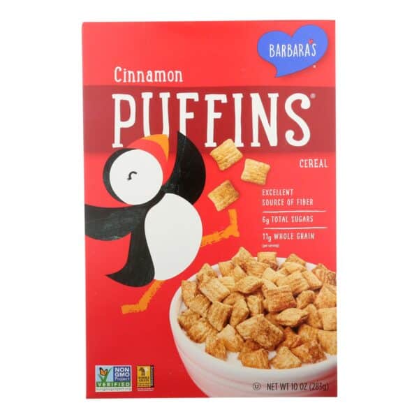 Barbara's Bakery - Puffins Cereal - Cinnamon - Case of 12 - 10 oz. - Image 2