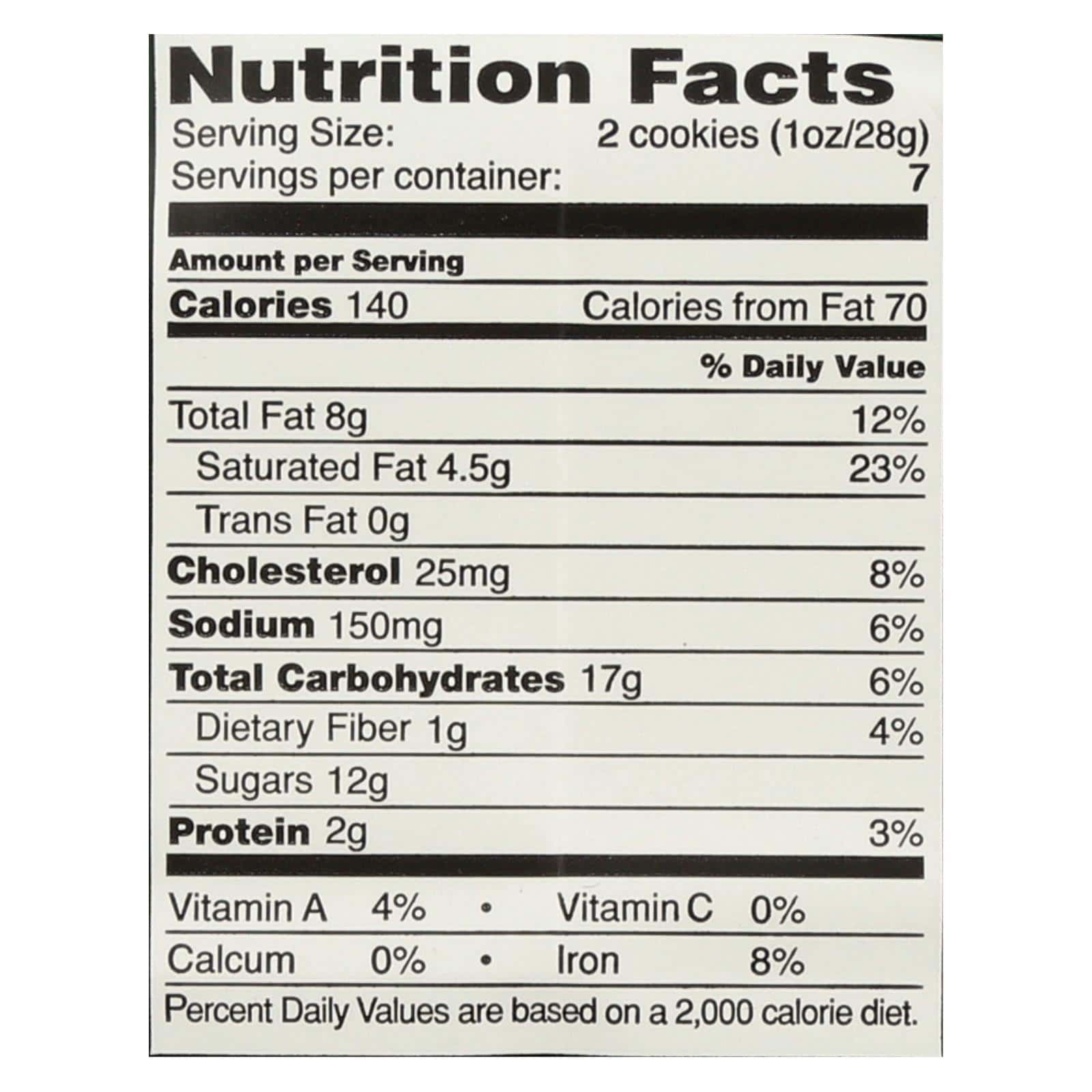 Tate's Bake Shop Double Chocolate Chip Cookies - Case of 12 - 7 oz. - Image 2