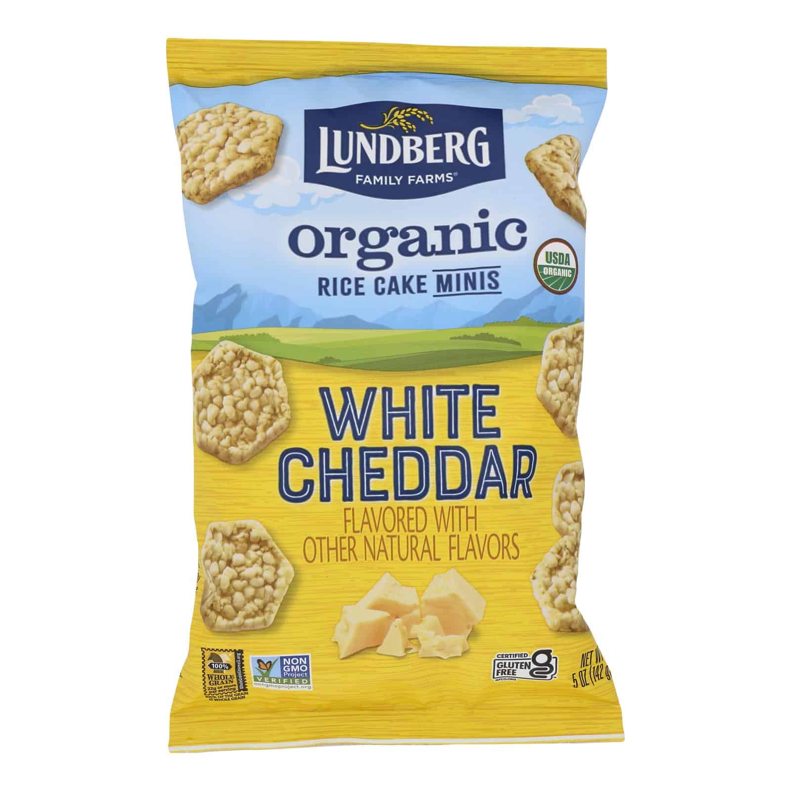 Lundberg Family Farms - Rice Ck Mini Wht Ched - Case of 6-5 OZ - Image 2