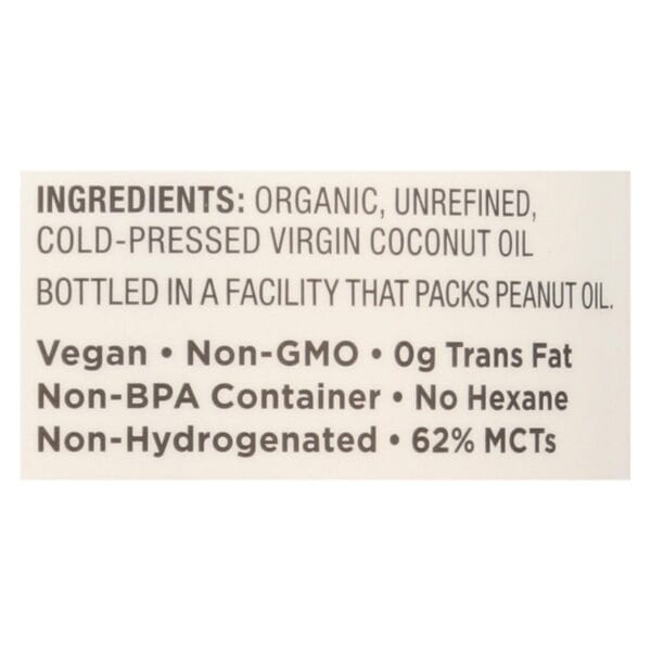 Nutiva Virgin Coconut Oil Organic - 15 fl oz