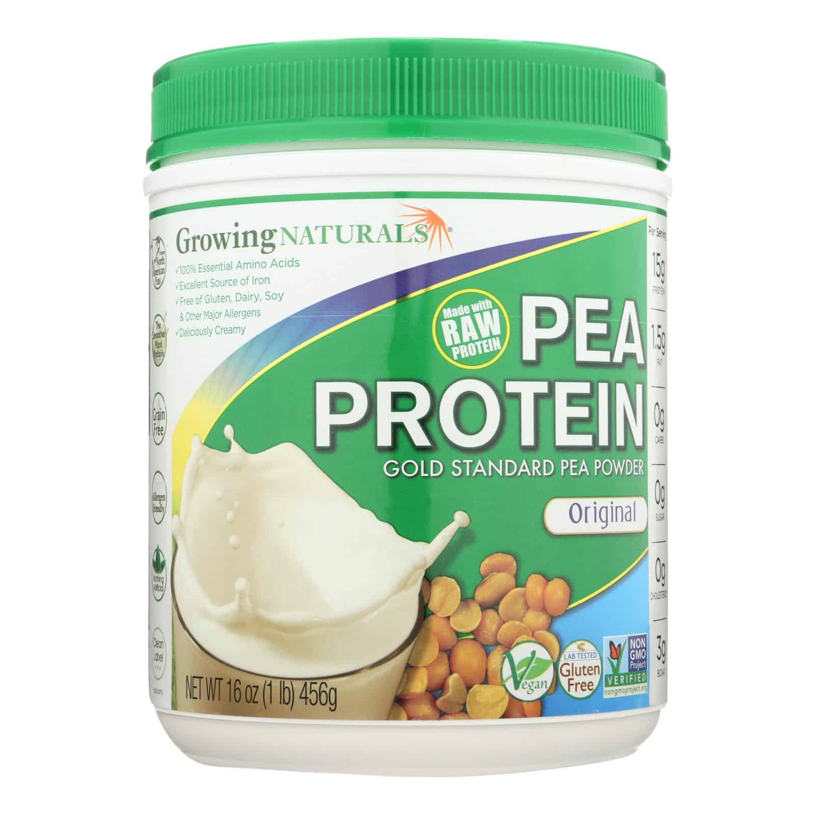 Growing Naturals Yellow Pea Protein - Original - 16 oz - Image 3
