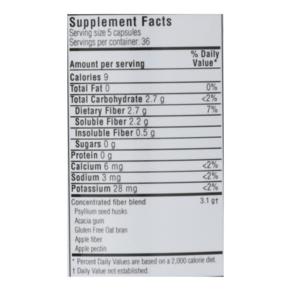 Yerba Prima Soluble Fiber Caps - 625 mg - 180 Capsules - Image 2