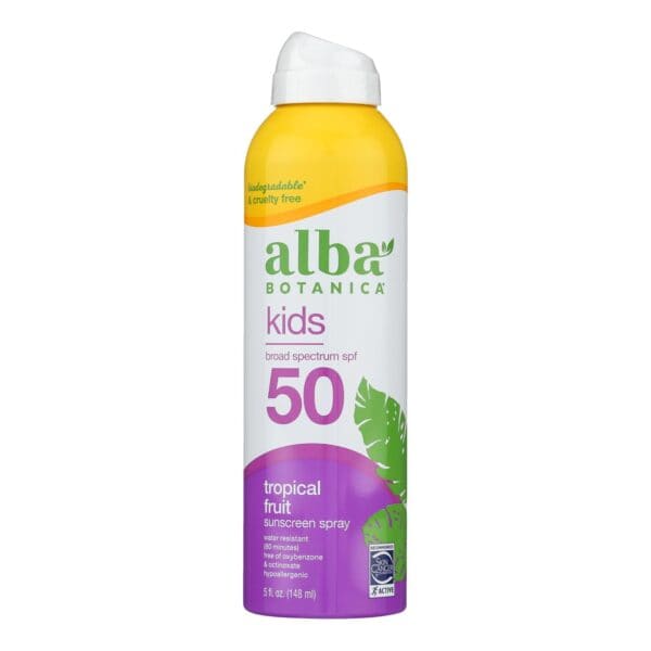 Alba Botanica - Sunscreen Spray Kids SPF 50 - 1 Each-5 Fluid Ounces