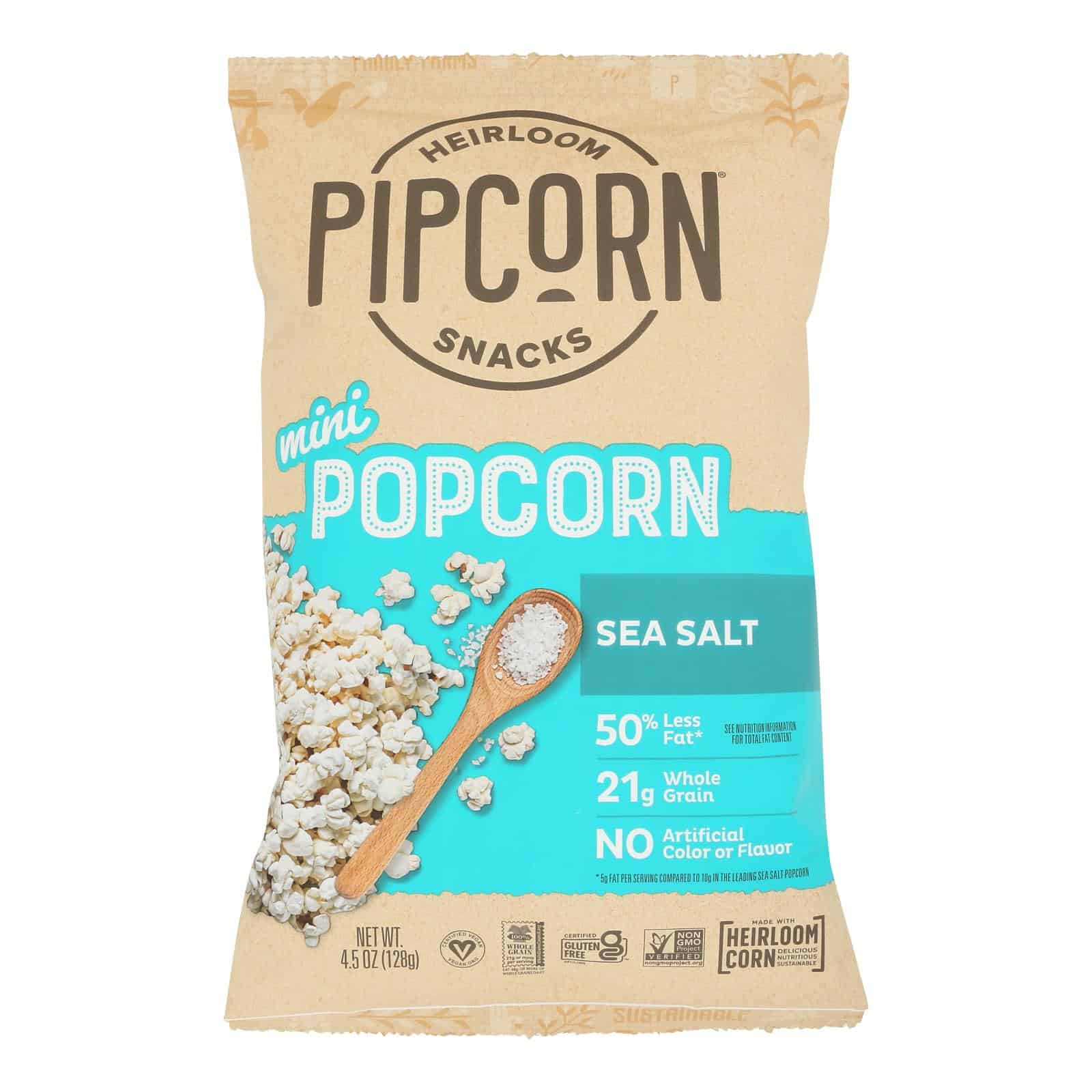 Pipcorn Mini Popcorn - Sea Salt - Case of 12 - 4 oz. - Image 3