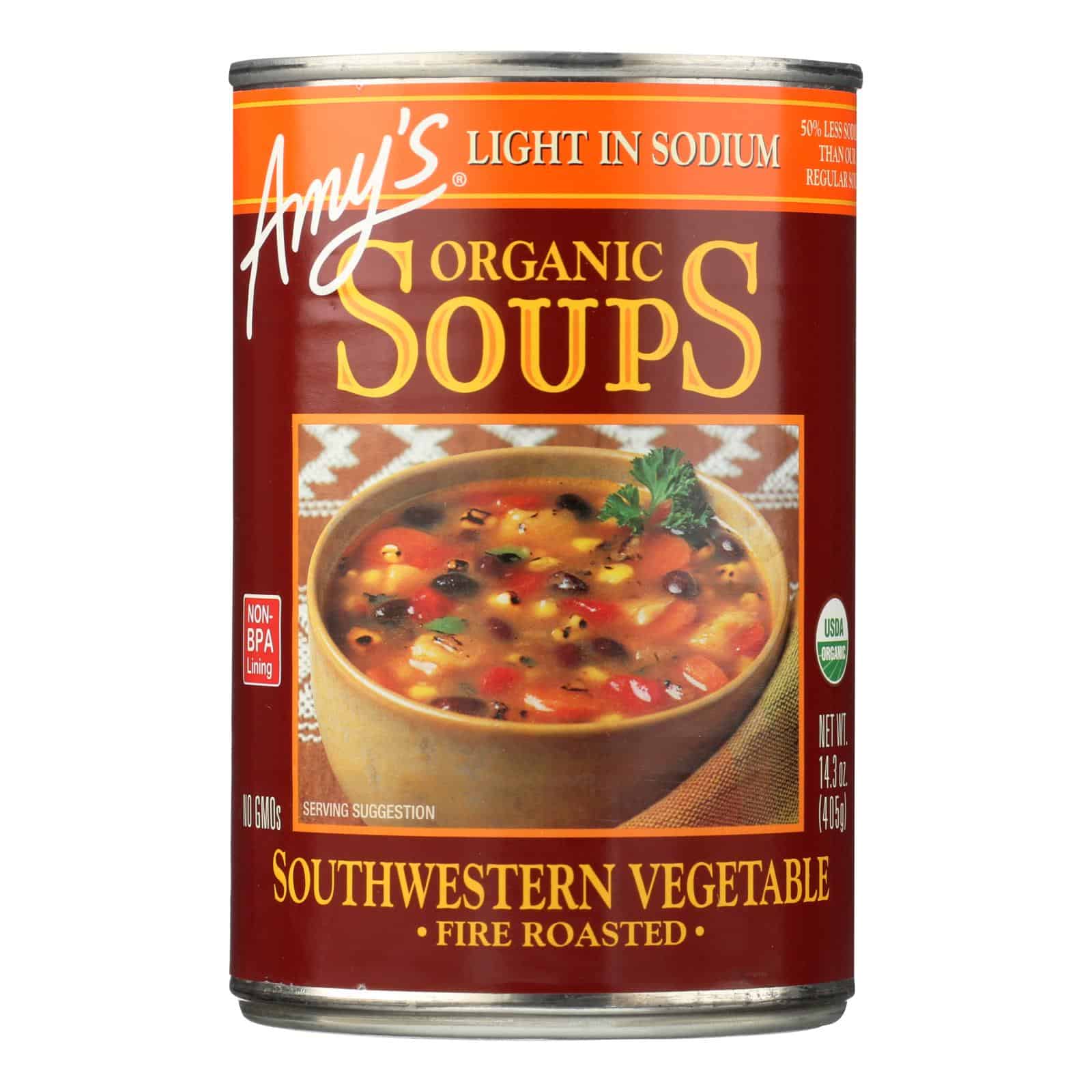 Amy's - Soup Organic Fire Roasted Southwestern Vegetable - Case Of 12 - 14.3 Oz - Image 3