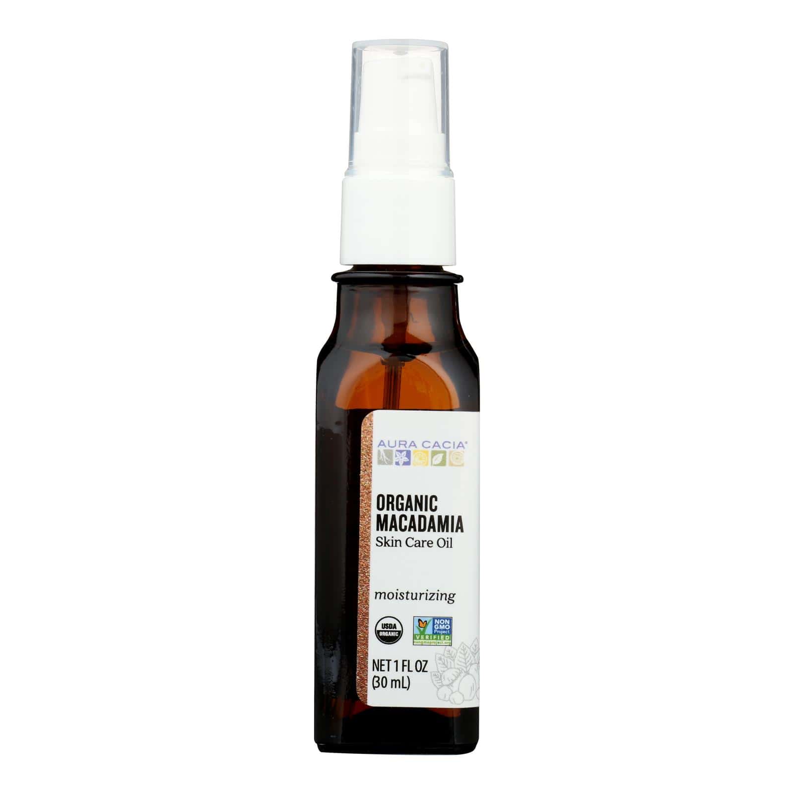 Aura Cacia - Macadamia Skin Care Oil Certified Organic - 1 fl oz - Image 2