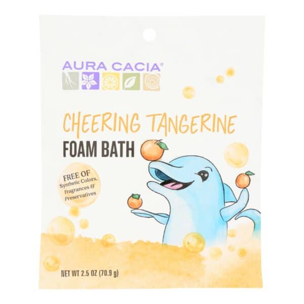Aura Cacia - Cheering Foam Bath Tangerine and Sweet Orange Essential Oils - Case of 6 - 2.5 oz - Image 2