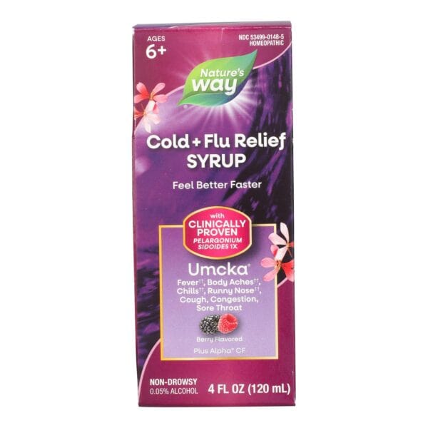 Nature's Way - Umcka Cold and Flu Sugar-Free Syrup Berry - 4 fl oz - Image 2