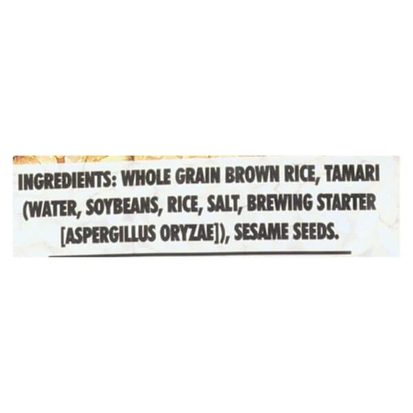 Edward and Sons Brown Rice Snaps - Tamari Sesame - Case of 12 - 3.5 oz. - Image 2