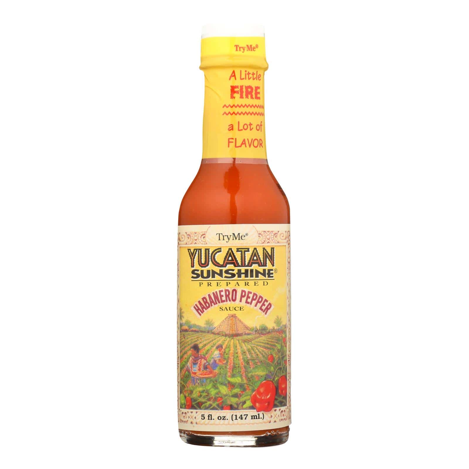 Try Me Yucatan Sunshine - Habanero Pepper Sauce - Case of 6 - 5 Fl oz. - Image 2