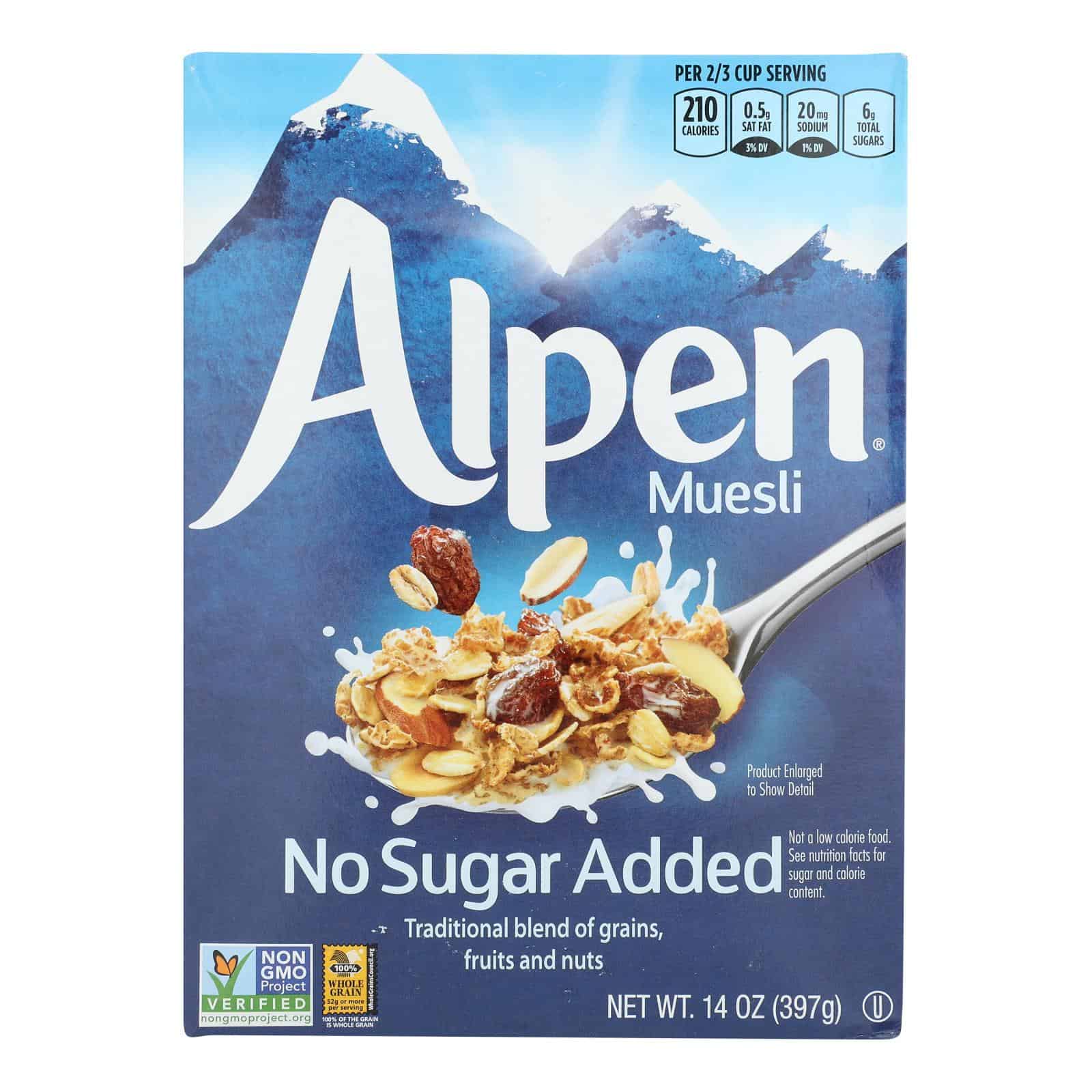Alpen No Added Sugar Muesli Cereal - Case of 12 - 14 oz. - Image 3