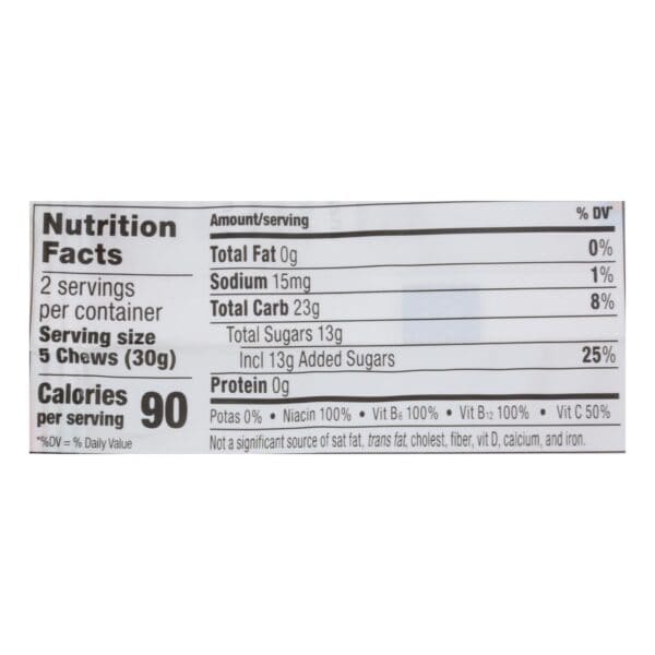 Probar Bolt Energy Chews - Organic Strawberry - 2.1 oz - Case of 12 - Image 2