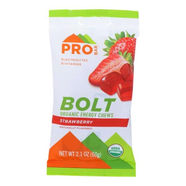 Probar Bolt Energy Chews - Organic Strawberry - 2.1 oz - Case of 12 - Image 3