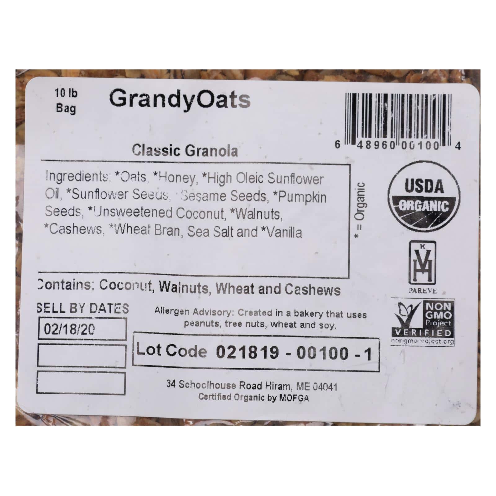 Grandy Oats Granola Classic - Single Bulk Item - 10LB - Image 2