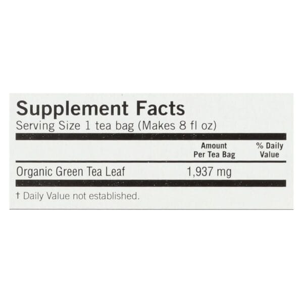 Yogi Organic Pure Green Herbal Tea - 16 Tea Bags - Case of 6 - Image 2