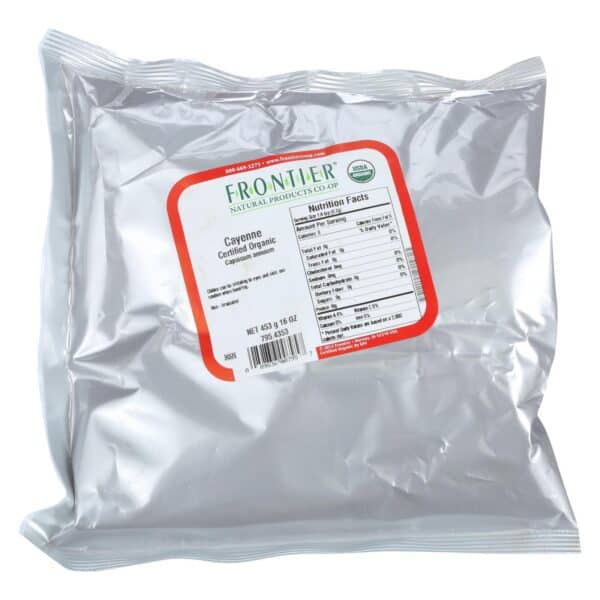 Frontier Herb Cayenne Chili Powder Organic Ground 30000 HU - Single Bulk Item - 1LB