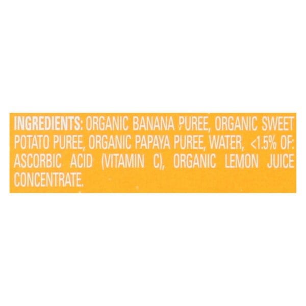 Happy Baby Happy Baby Clearly Crafted - Bananas Sweet Potatoes and Papayas - Case of 16 - 4 oz. - Image 3
