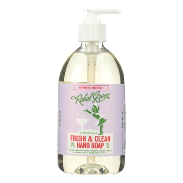 Rebel Green Hand Soap - Lavender - Case of 4 - 16.9 fl oz - Image 2