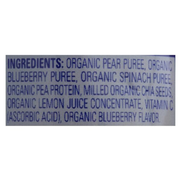 Happy Tot Toddler Food - Organic - Fiber and Protein - Stage 4 - Pear Blueberry and Spinach - 4 oz - case of 16 - Image 3