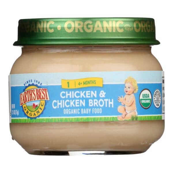 Earth's Best - Stage 1 Chicken & Chicken Broth - Case of 10-2.5 OZ - Image 2