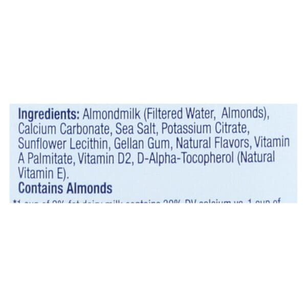 Almond Breeze - Almond Milk - Unsweetened Original - Case of 12 - 32 fl oz. - Image 2